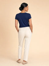 T-shirt aderente in misto seta Aria