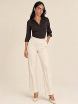 Camicia slim in puro cotone con fiocco dietro regolabile Lurea