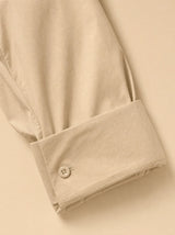 Camicia slim in puro cotone con fiocco dietro regolabile Lurea