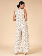 Completo gilet pantalone a pois Mirelda
