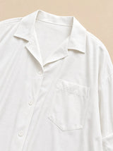 Camicia lunga big size in piqué con taschino, più lunga dietro Althena