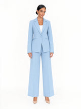 Completo tailleur elegante premium giacca e pantalone palazzo Levantia