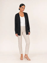 Cardigan lungo in frisé con cappuccio e tasche Livia