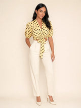 Camicia a nodo regolabile a pois Amelie