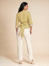 Camicia a nodo regolabile a pois Amelie