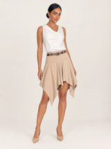 Gonna midi assimetrica con cintura Elisia