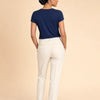 T-shirt aderente in misto seta Aria