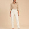 Camicia slim in puro cotone con fiocco dietro regolabile Lurea