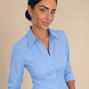 Camicia slim in puro cotone con fiocco dietro regolabile Lurea