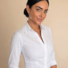 Camicia slim in puro cotone con fiocco dietro regolabile Lurea