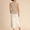 Canotta in viscosa lurex con pizzo Dafne