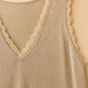 Canotta in viscosa lurex con pizzo Dafne