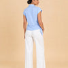 Camicia maniche corte con fiocco laterale Alisea