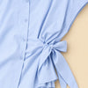 Camicia maniche corte con fiocco laterale Alisea