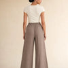 Pantalone puro cotone effetto lino Marevia