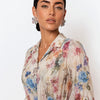 Abito chemisier in tencel stampa fiori, foderato dentro Ortensia