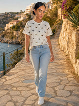 T-shirt over con bassotti Piuma