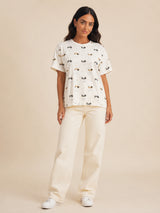 T-shirt bassotti Piuma BEIGE hero
