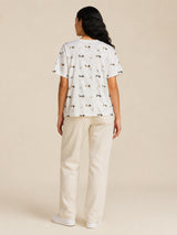 T-shirt bassotti Piuma BEIGE back