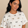 T-shirt bassotti Piuma BEIGE bust up