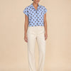 Camicia smanicata a pois in cotone Tonda