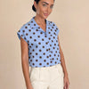 Camicia smanicata a pois in cotone Tonda