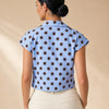 Camicia smanicata a pois in cotone Tonda