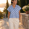 Camicia smanicata a pois in cotone Tonda