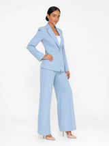 Completo tailleur elegante premium giacca e pantalone palazzo Levantia