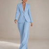 Completo tailleur elegante premium giacca e pantalone palazzo Levantia