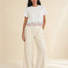 T-shirt con ricami ciliegie e bordo ondulato Ceriselle