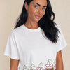 T-shirt con ricami ciliegie e bordo ondulato Ceriselle