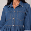 Abito chemisier in jeans leggero con tasche frontali Nives