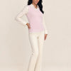 Gilet donna in maglia misto cotone bicolore con profili a contrasto Livia