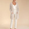 Cardigan lungo in frisé con cappuccio e tasche Livia