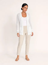 Cardigan lungo in frisé con cappuccio e tasche Livia