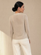 Cardigan lungo in frisé con cappuccio e tasche Livia