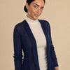 Cardigan lungo in frisé con cappuccio e tasche Livia
