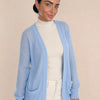 Cardigan lungo in frisé con cappuccio e tasche Livia