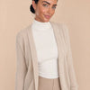 Cardigan lungo in frisé con cappuccio e tasche Livia
