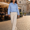 Giacca over a pois con zip e collo a caramella Fiordalba