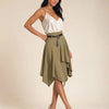 Gonna midi assimetrica con cintura Elisia