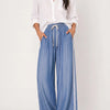 Jeans a palazzo largo con riporti laterali, con elastico in vita e coulisse Ondina