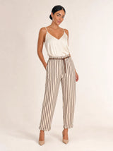 Pantalone misto lino baggy fit Marea TESTA DI MORO - fronte