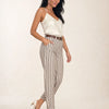 Pantalone misto lino baggy fit Marea TESTA DI MORO - tre quarti