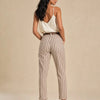 Pantalone misto lino baggy fit Marea TESTA DI MORO - retro