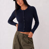 Cardigan a trecce in viscosa fredda paricollo Lidia