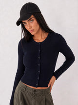 Cardigan a trecce in viscosa fredda paricollo Lidia