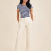 T-shirt a righe girocollo in viscosa Riva
