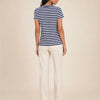 T-shirt a righe girocollo in viscosa Riva